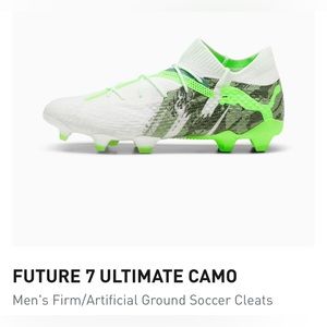 $240 Men’s 8-11 FUTURE 7 ULTIMATE Camo Firm/Artificial Soccer Cleats 108184-01
